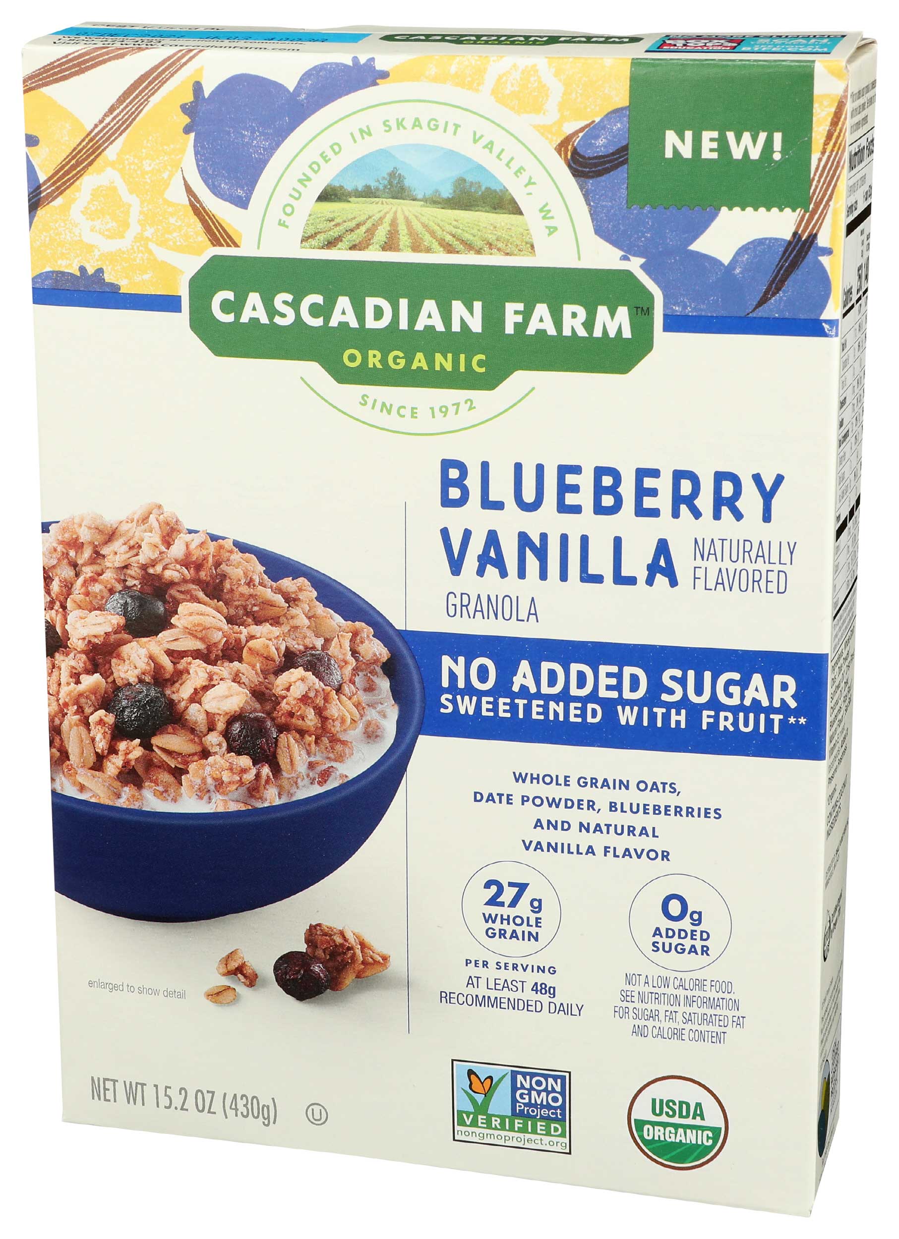 Cascadian Farm Organic Blueberry Vanilla Granola, 11 Ounce -- 4 per case