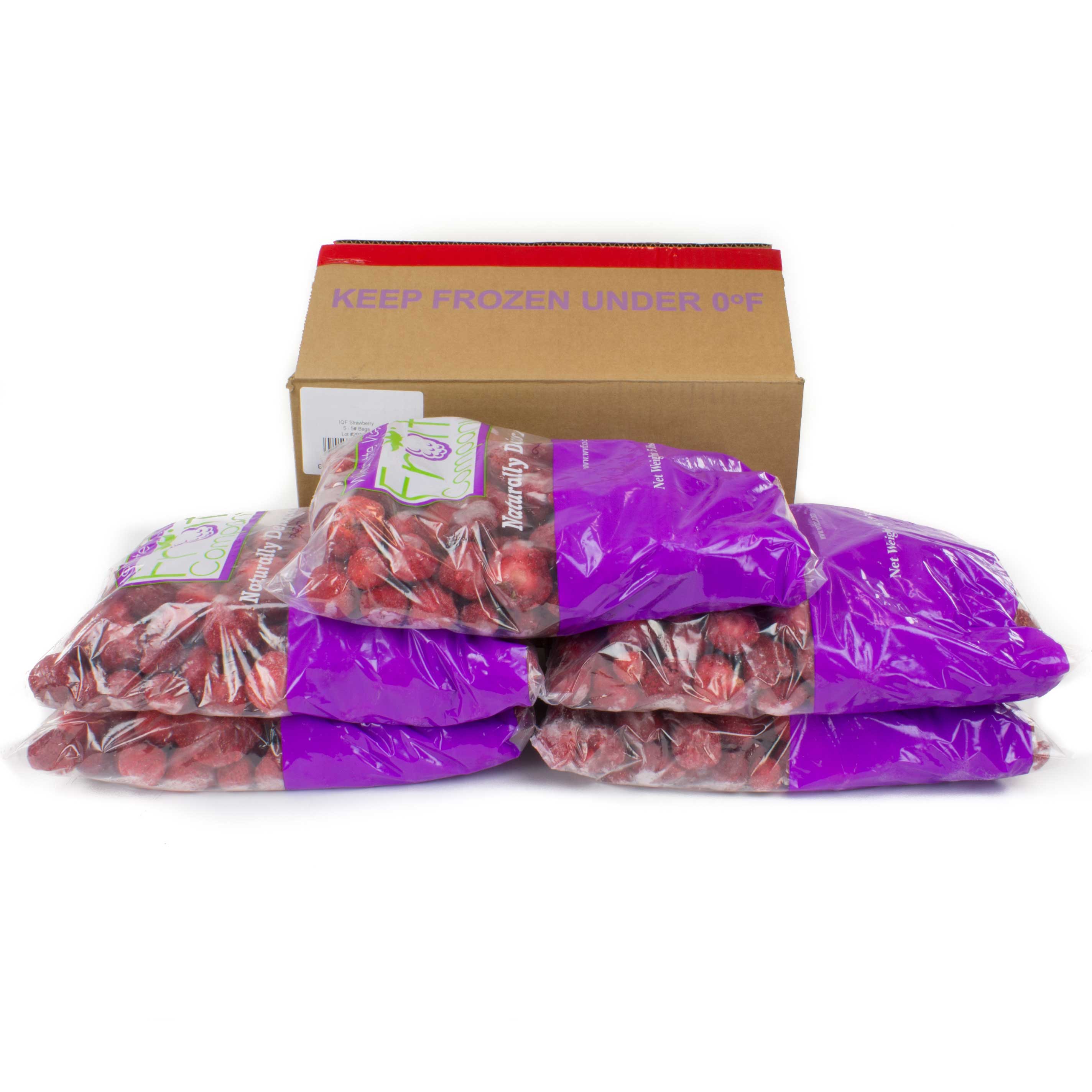 Willamette Iqf Strawberries, 5 Pound -- 5 Per Case