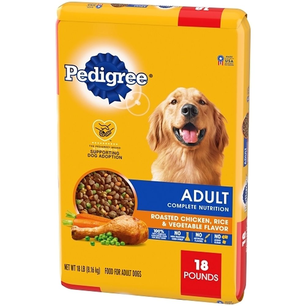 Pedigree Complete Nutrition Roasted Chicken, Rice And Vegetable Flavor Adult Dog Food, 18 Pound