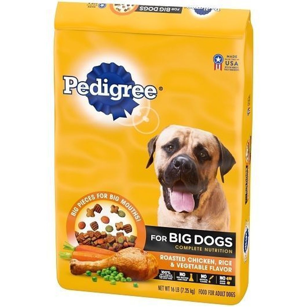 Pedigree Roasted Chicken Rice Vegetable Flavor Complete Nutrition Big Dogs Dog Food 16 lb