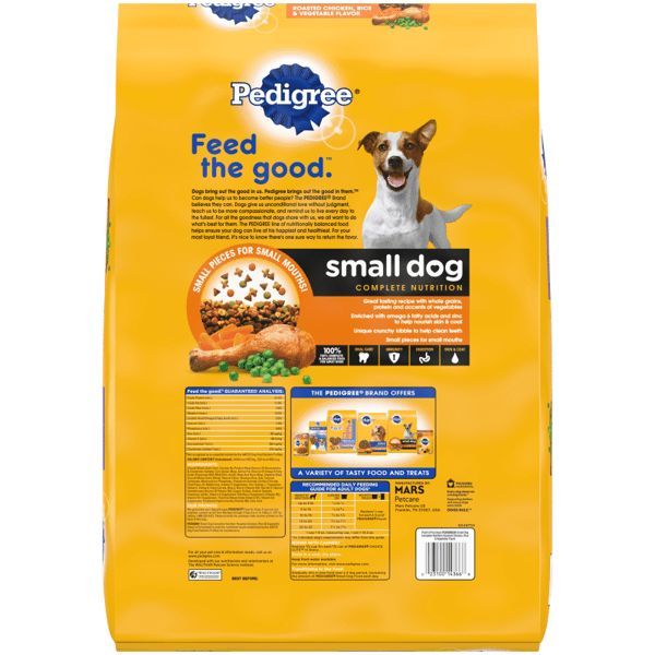 Pedigree Small Dog Roasted Chicken Rice And Vegetable Flavor Dry Dog Food, 14 Pound