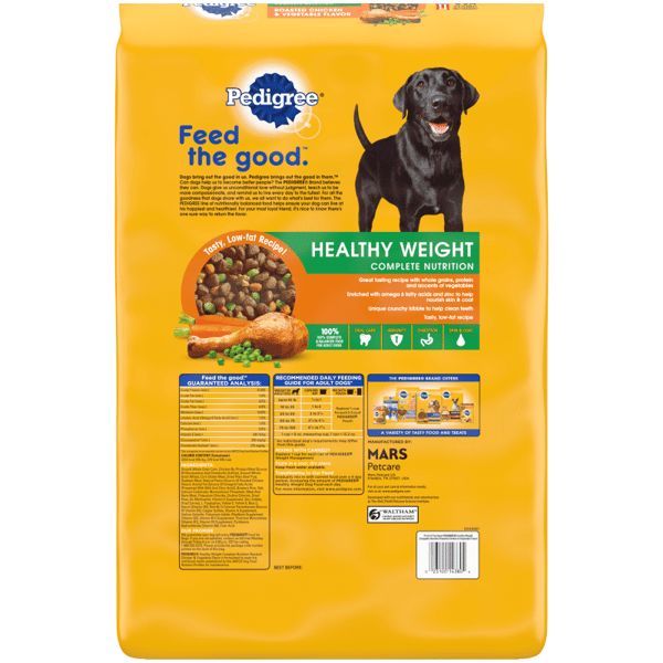 Pedigree Healthy Weight Roasted Chicken And Vegetable Flavor Dry Dog Food, 14 Pound