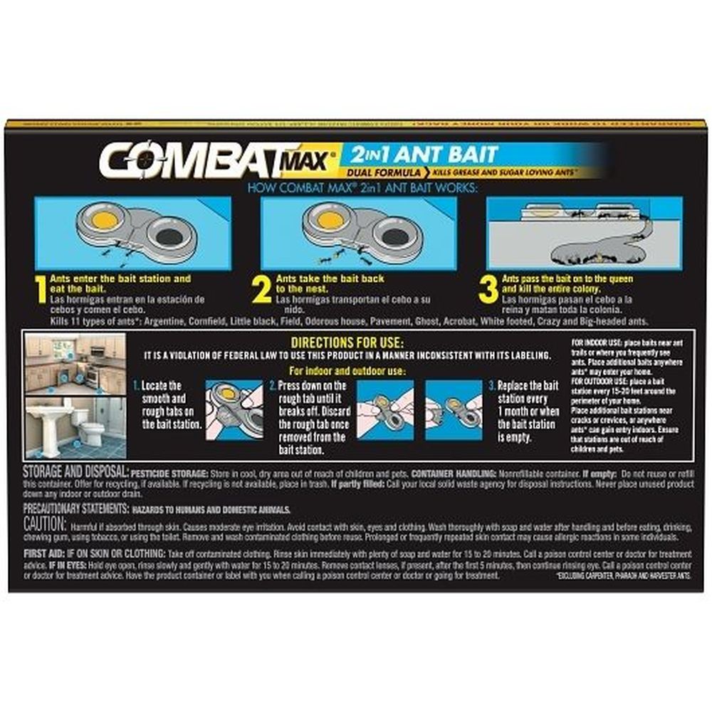 Combat Max 2 In1 Ant Bait, 0.84 Ounce -- 8 Per Case