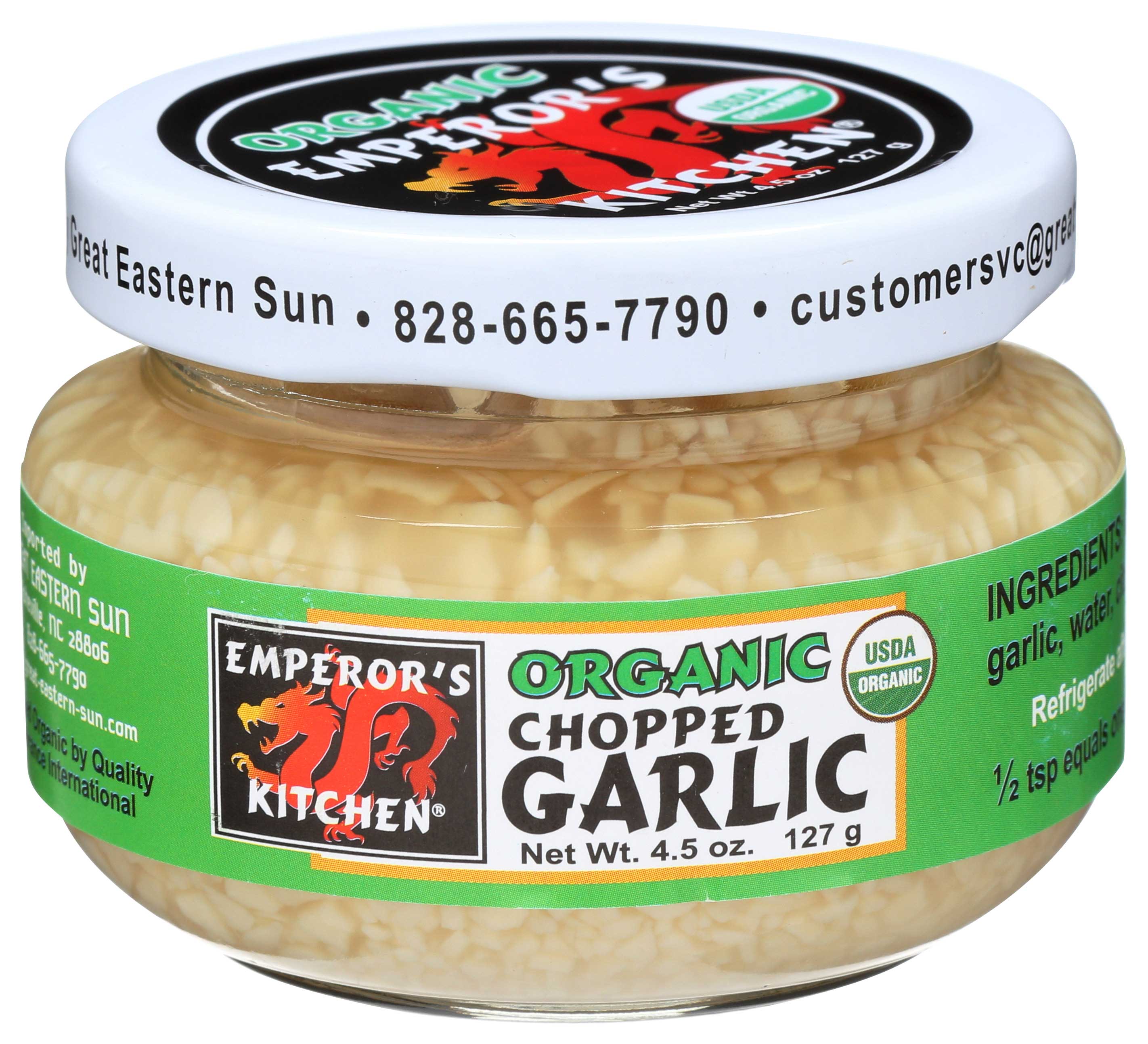 Emperor's Kitchen Organic Chopped Garlic, 4.5 Ounce -- 12 Per Case
