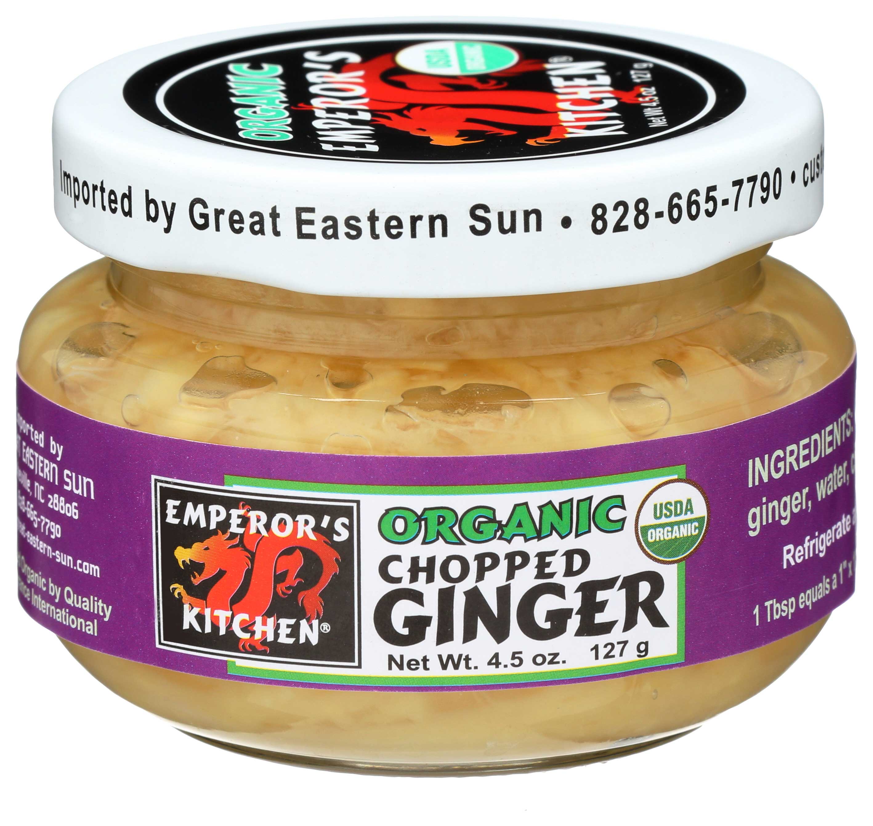 Emperor's Kitchen Organic Chopped Ginger, 4.5 Ounce -- 12 Per Case