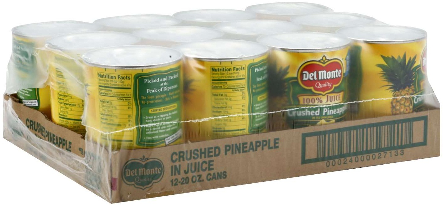 素晴らしい品質 Del Monte Crushed Pineapple in Juice, 20 Ounce Can -- 12 per 肉類(加工食品)