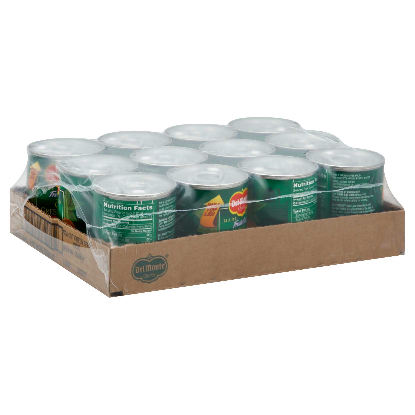 Del Monte No Salt Added Cut Green Beans, 8 Ounce -- 12 Per Case