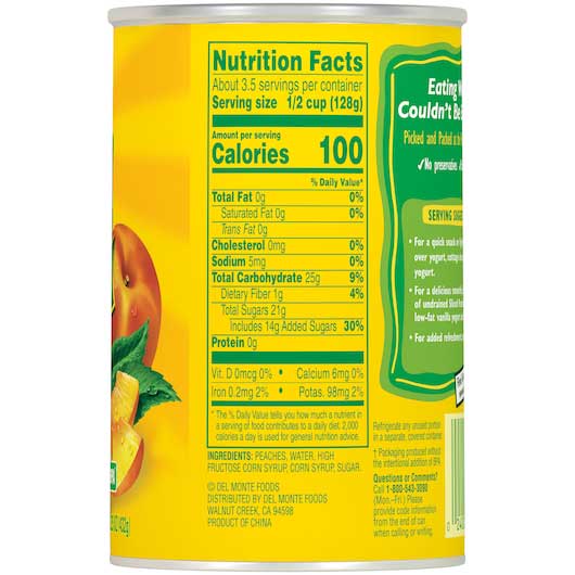Del Monte Sliced Peaches Case | FoodServiceDirect