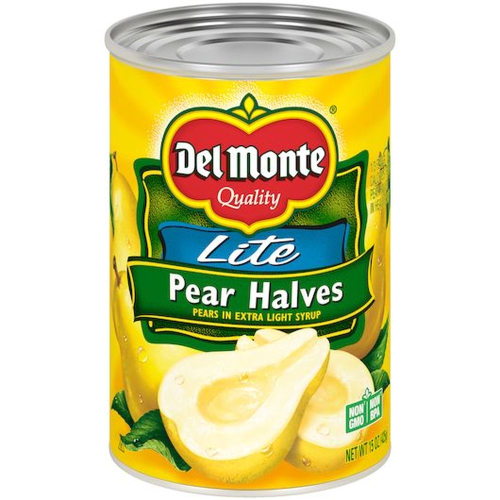 Del Monte Lite Pear Halves In Extra Light Syrup, 15 Ounce -- 12 Per Case