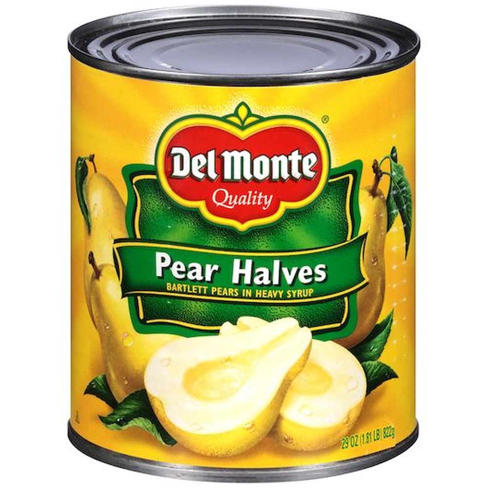 Del Monte Pear Halves In Heavy Syrup, 29 Ounce -- 6 Per Case