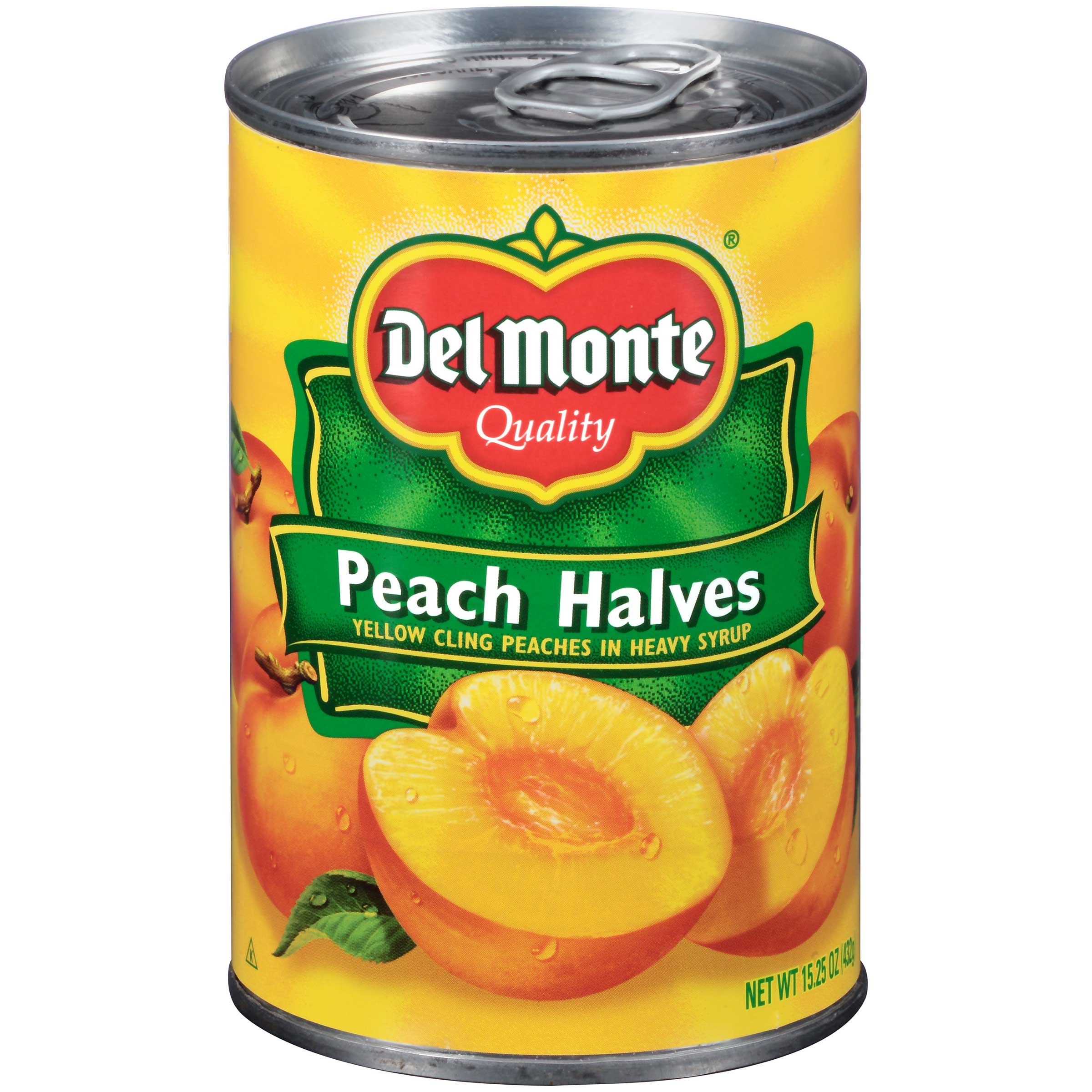 Del Monte Yellow Cling Peach Halves in Heavy Syrup, 0.95 Ounce