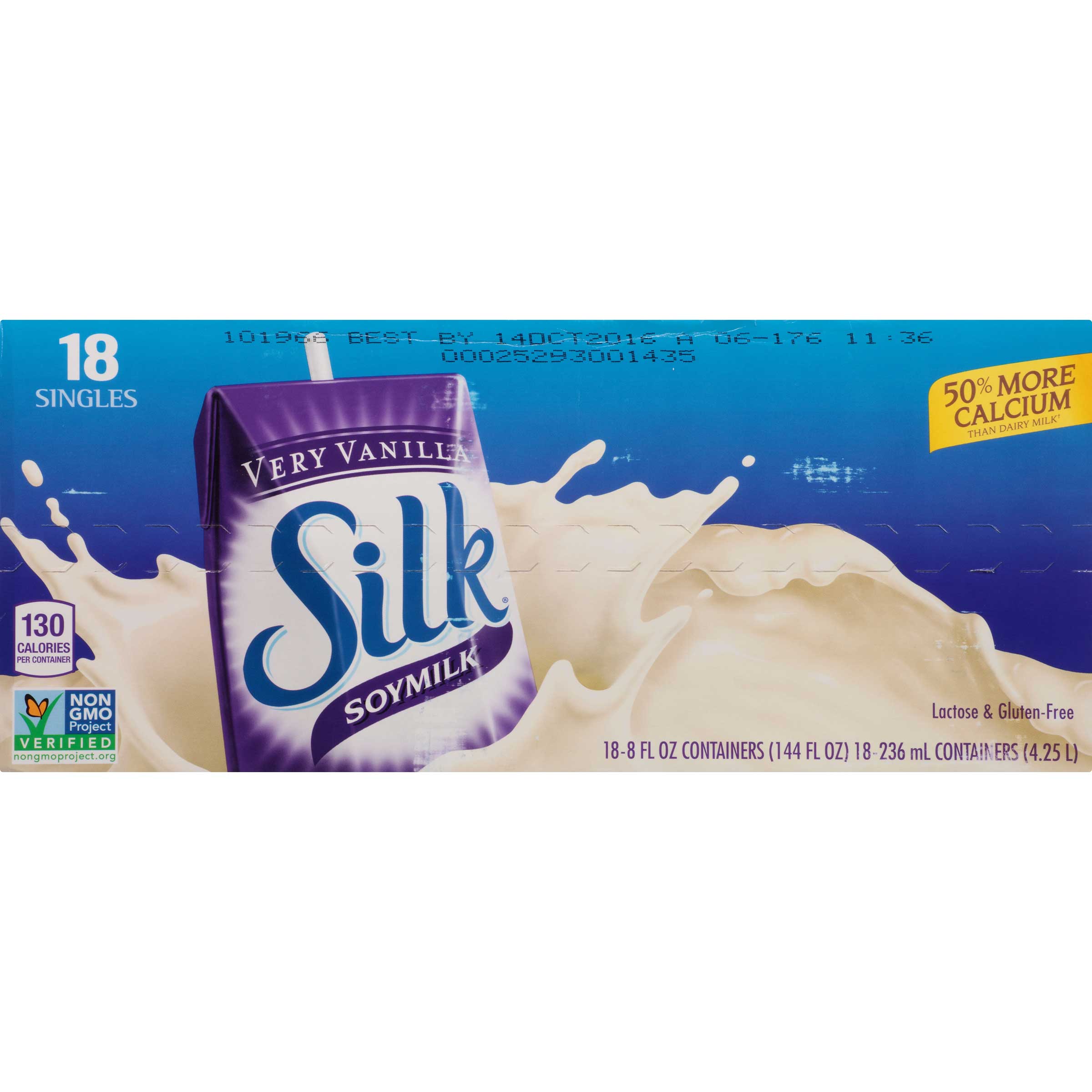 まぁ　soymilk+berry-500（値引き) Silk Very Vanilla Soymilk, 8 Ounce -- 18 per case.