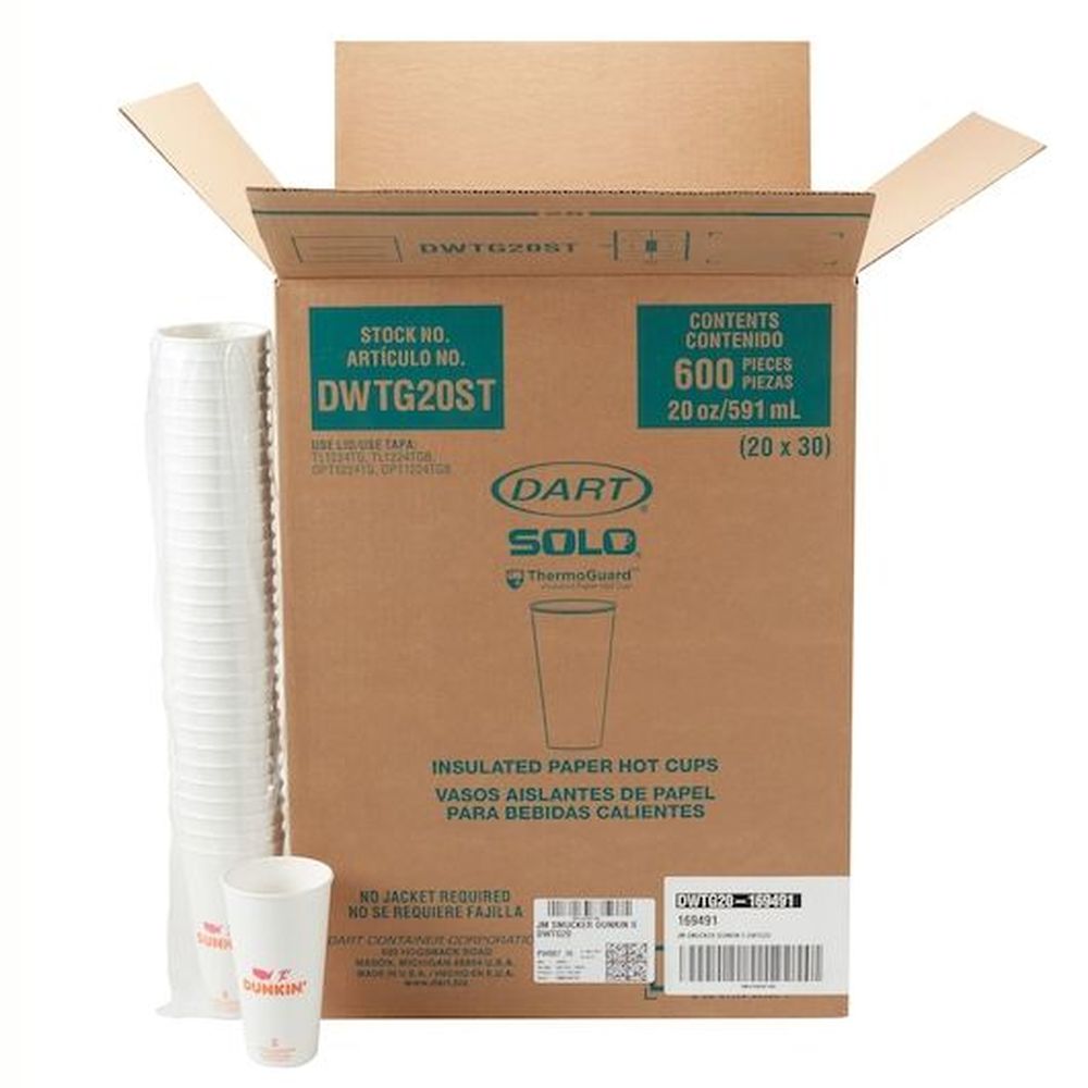Dunkin' Paper Cup, 20 Ounce -- 20 Per Case