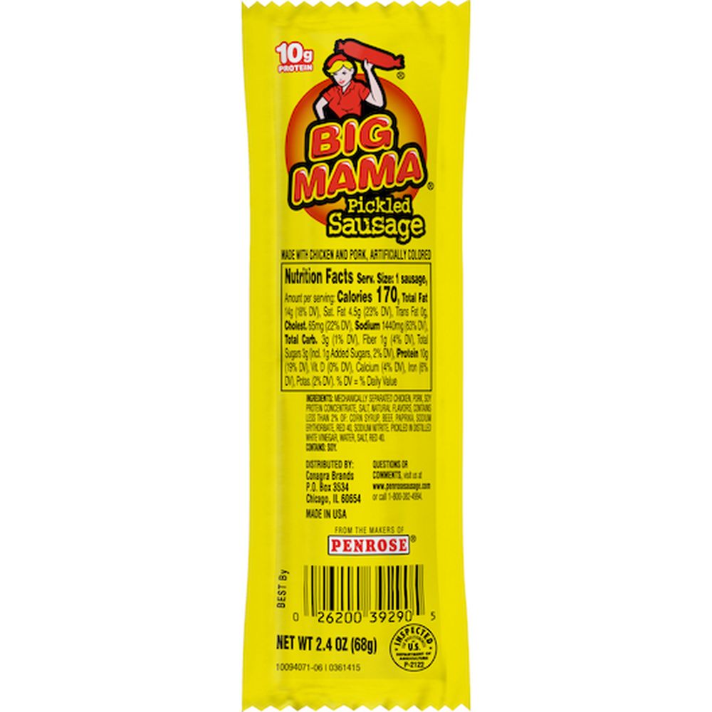 Penrose Gravity Feed Pickled Sausage, Power Wing, 48 Count