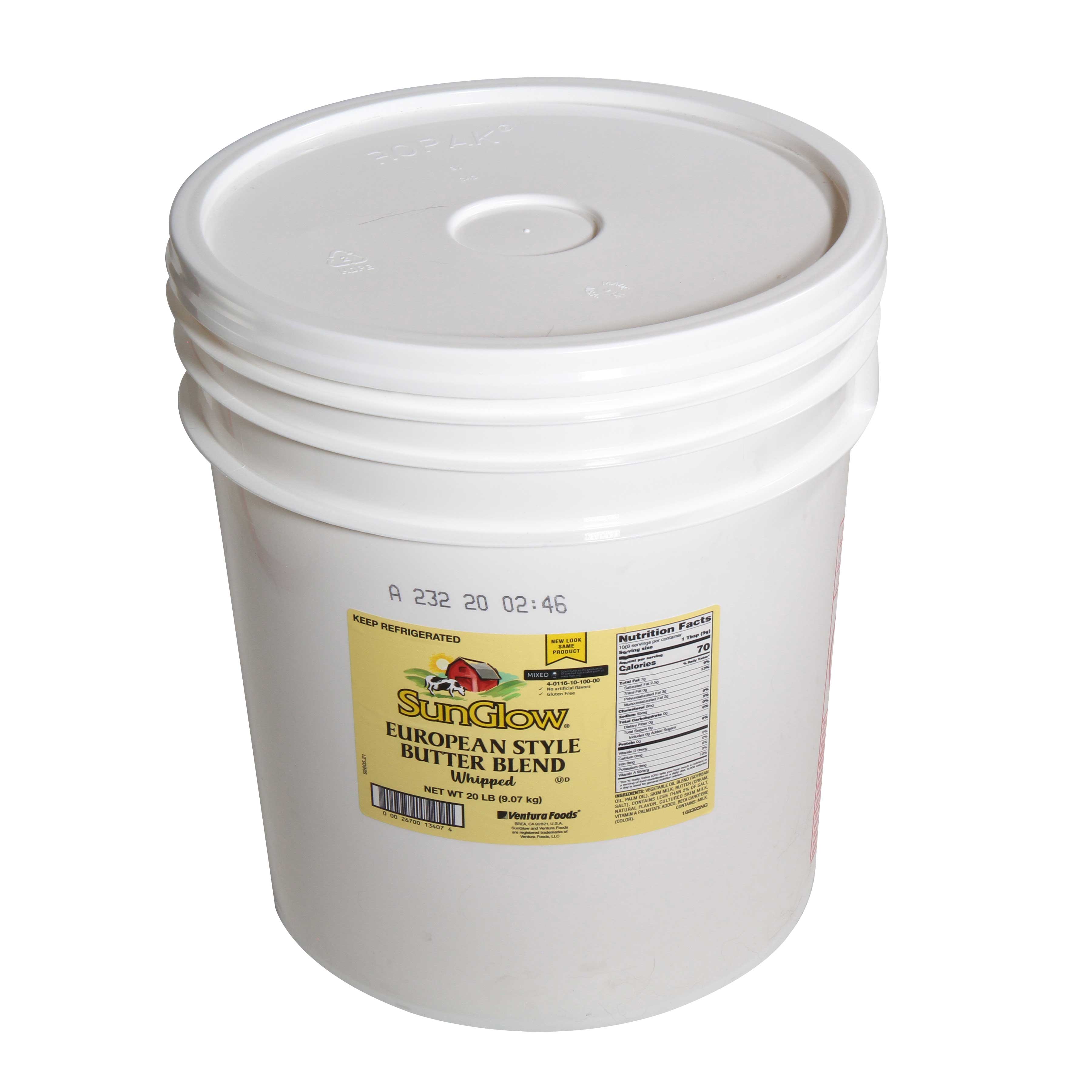 Sunglow European Style Whipped Butter Blend, 20 Pound