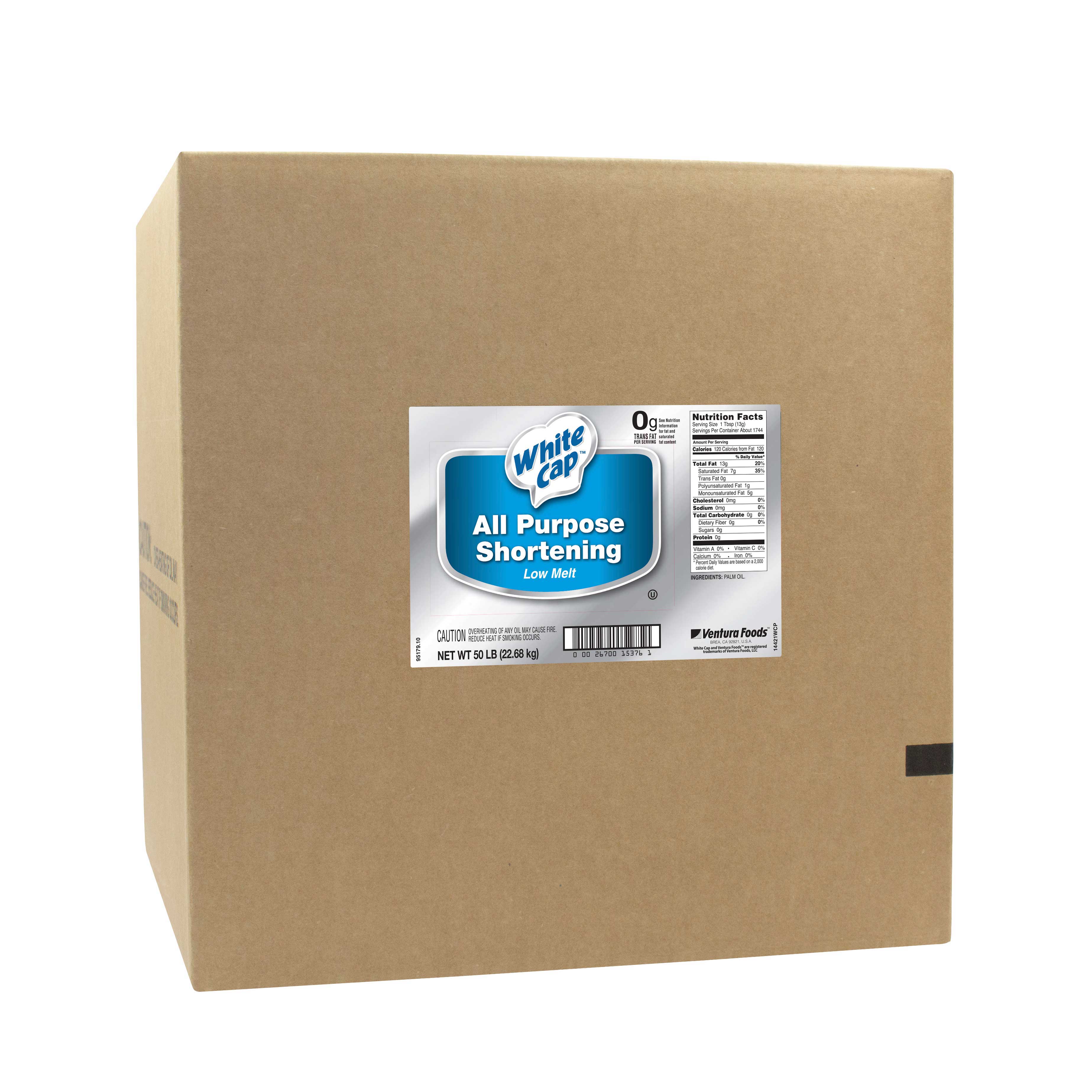 White Cap No Trans Fat Shortening, 50 Pound