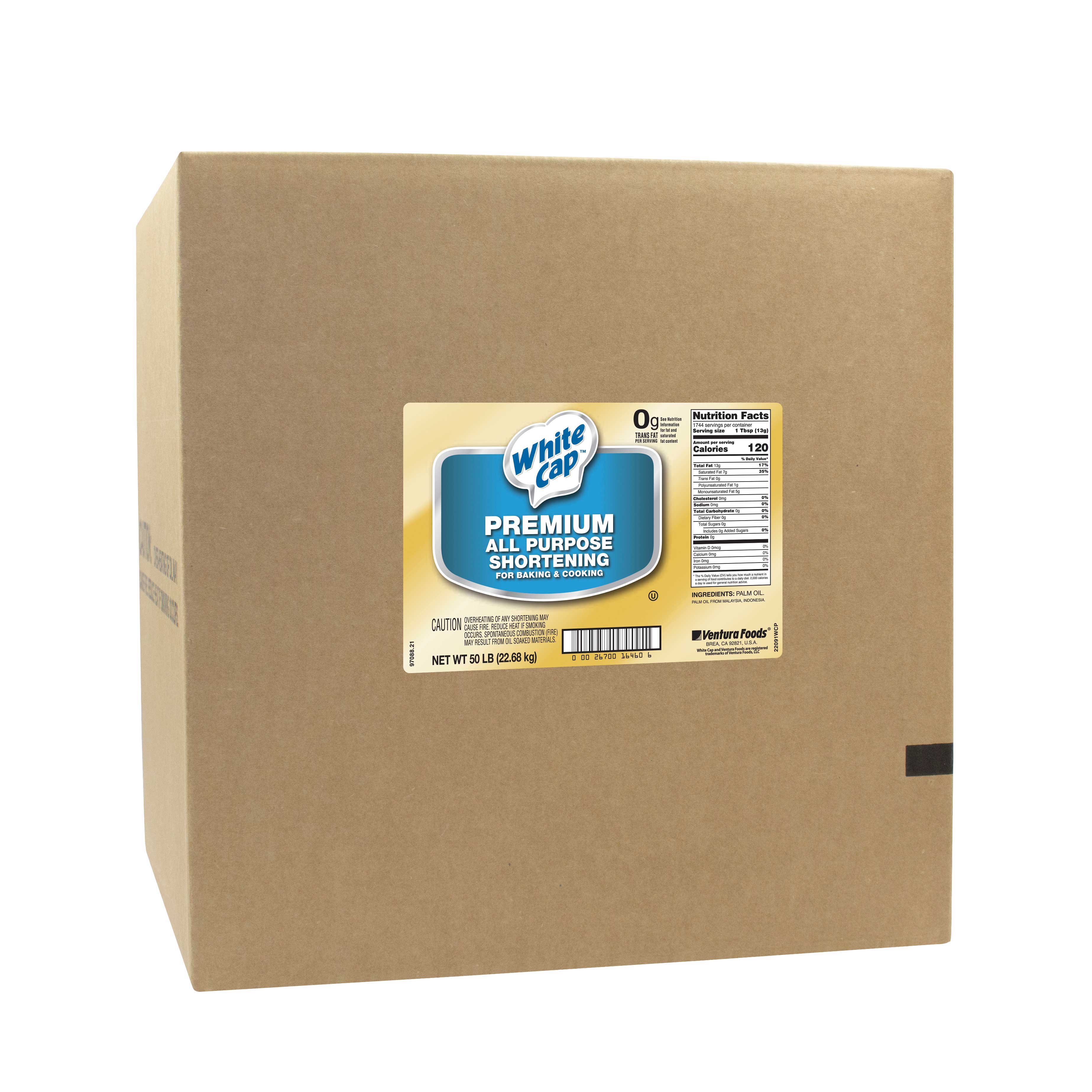 White Cap Premium All Purpose Shortening, 50 Pound