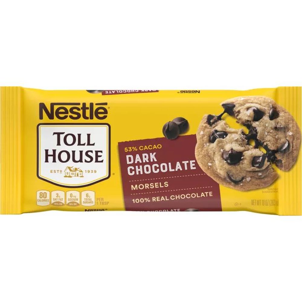 Toll House Dark Chocolate Baking Morsels, 10 Ounce -- 24 Per Case