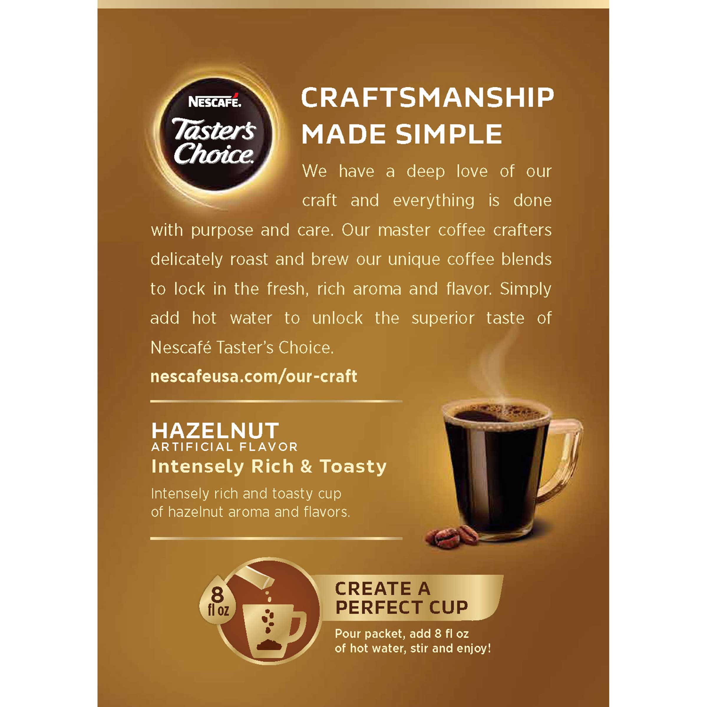 Taster's Choice Hazelnut Instant Coffee Stick, 1.69 Ounce -- 8 per