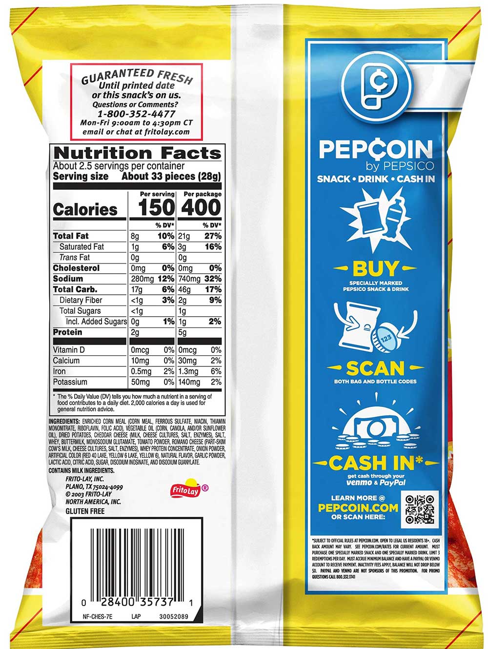 Chester's Flamin Hot Fries, 2.625 Ounce -- 28 Per Case