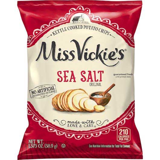 Miss Vickie's Sea Salt Kettle Cooked Potato Chips, 1.375 Ounce -- 64 Per Case