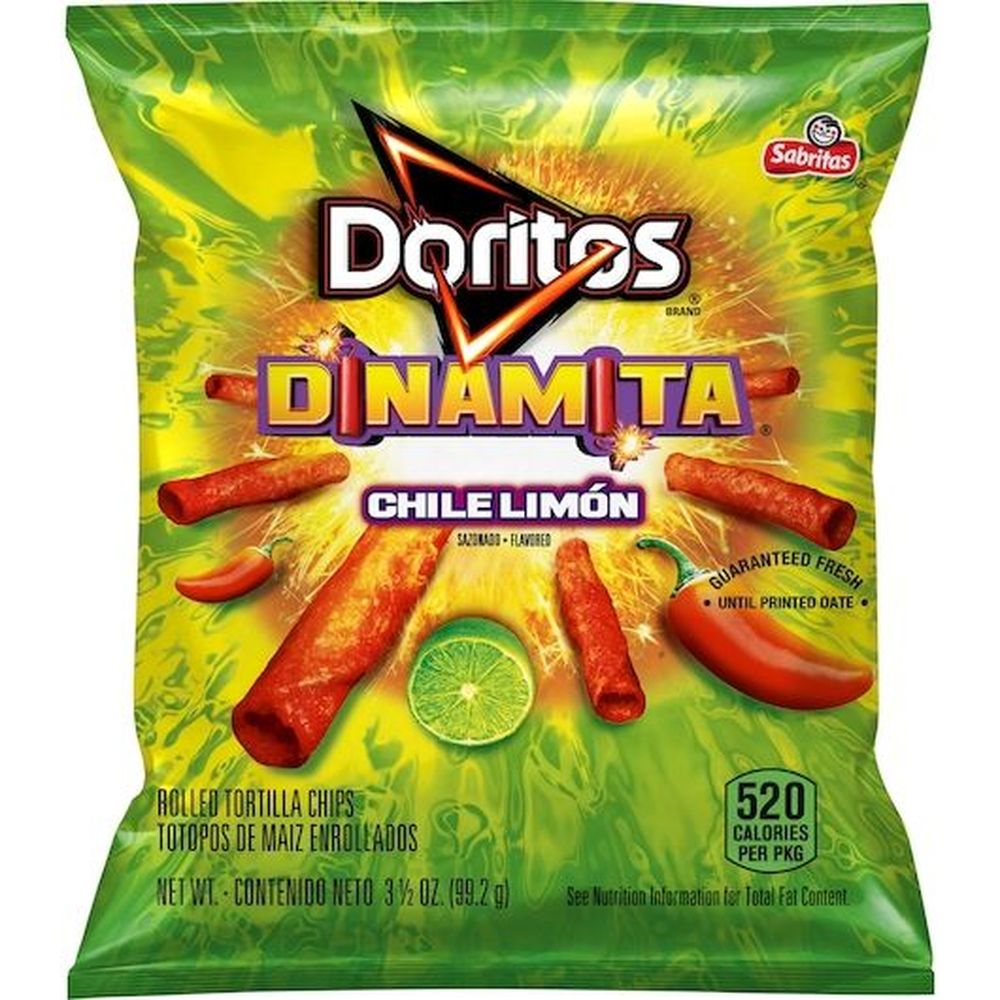 Doritos Dinamita Chile Limon Rolled Tortilla Chips, 3.5 Ounce -- 32 Per Case