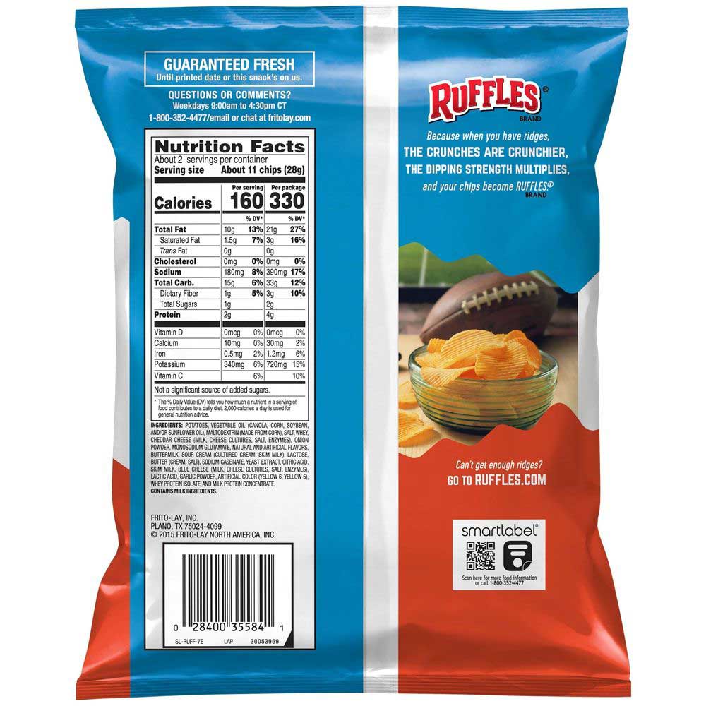 Ruffles green and blue bag clearance