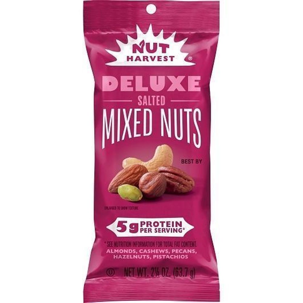 Nut Harvest Deluxe Salted Mixed Nuts, 2.25 Ounce -- 48 per case