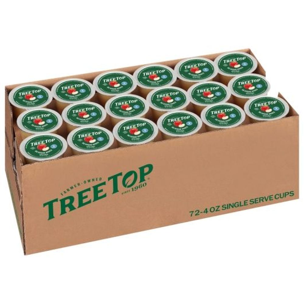 Tree Top Compota De Manzana Sin Azúcar Añadida, 4 Onzas -- 72 Por Caja