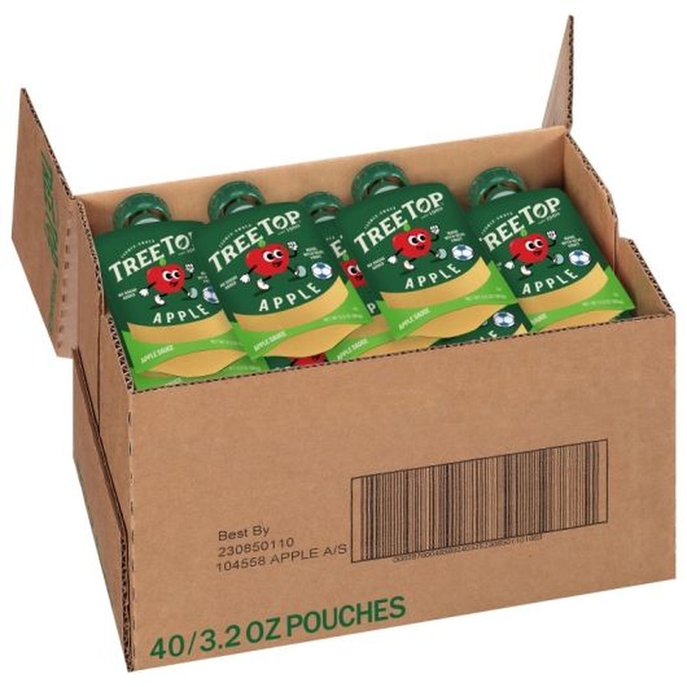 Tree Top No Sugar Added Apple Sauce, 3.2 Ounce -- 40 Per Case