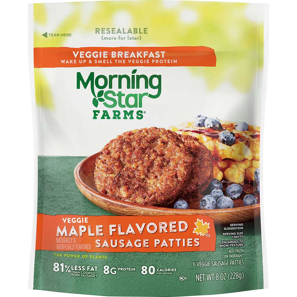 Morningstar Farms Breakfast Maple Flavored Sausage Patties,
