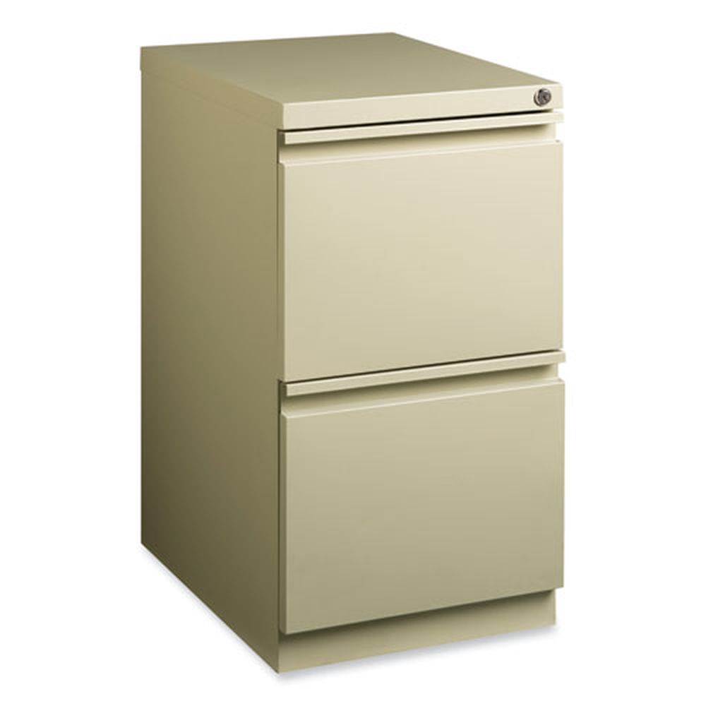 Hirsh Industries Full-width Pull 20 Deep 2 Drawer File/file Letter Putty Mobile Pedestal File, 15 X 19.88 X 27.75 Inch