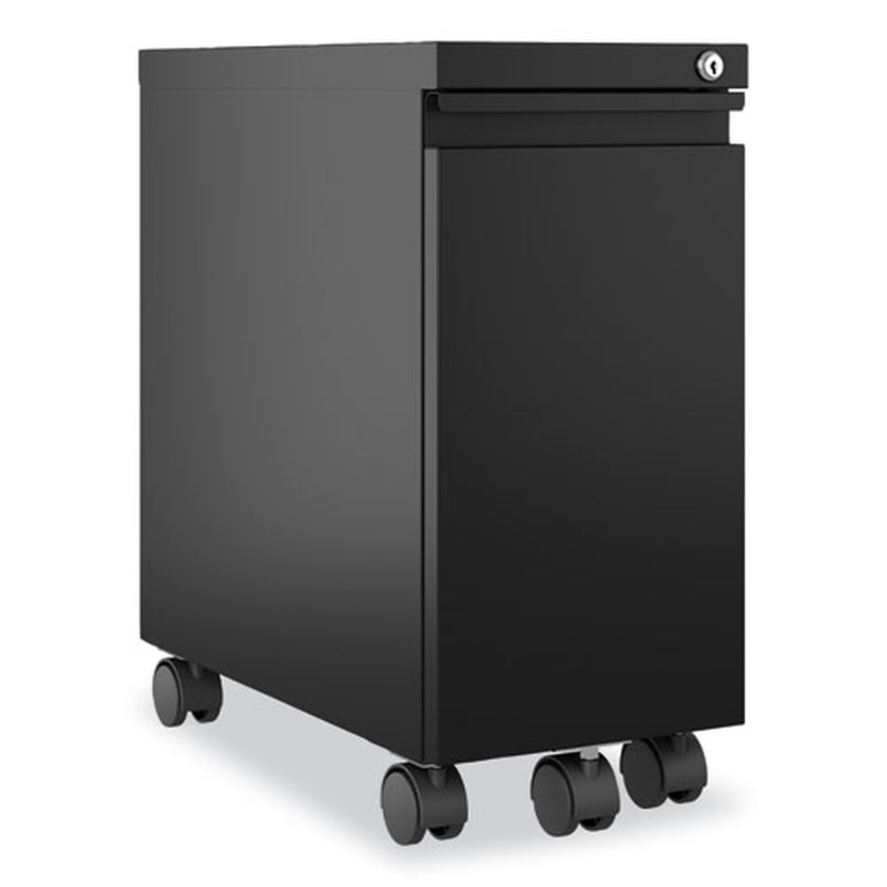 Hirsh Industries 1 Drawer File Legal/letter Black Zip Mobile Pedestal File, 10 X 19.88 X 21.75 Inch