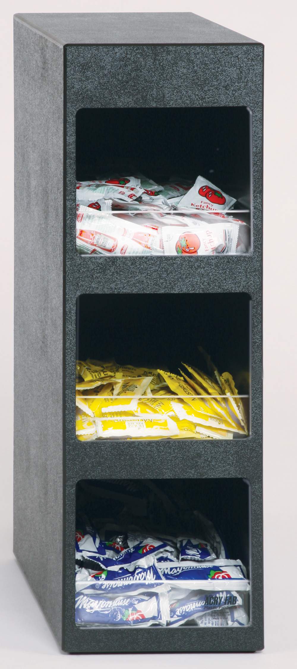 Vollrath 3 Pocket Vertical Condiment Packet Cabinet, 21 3/8 X 6 7/8 X 13 Inch
