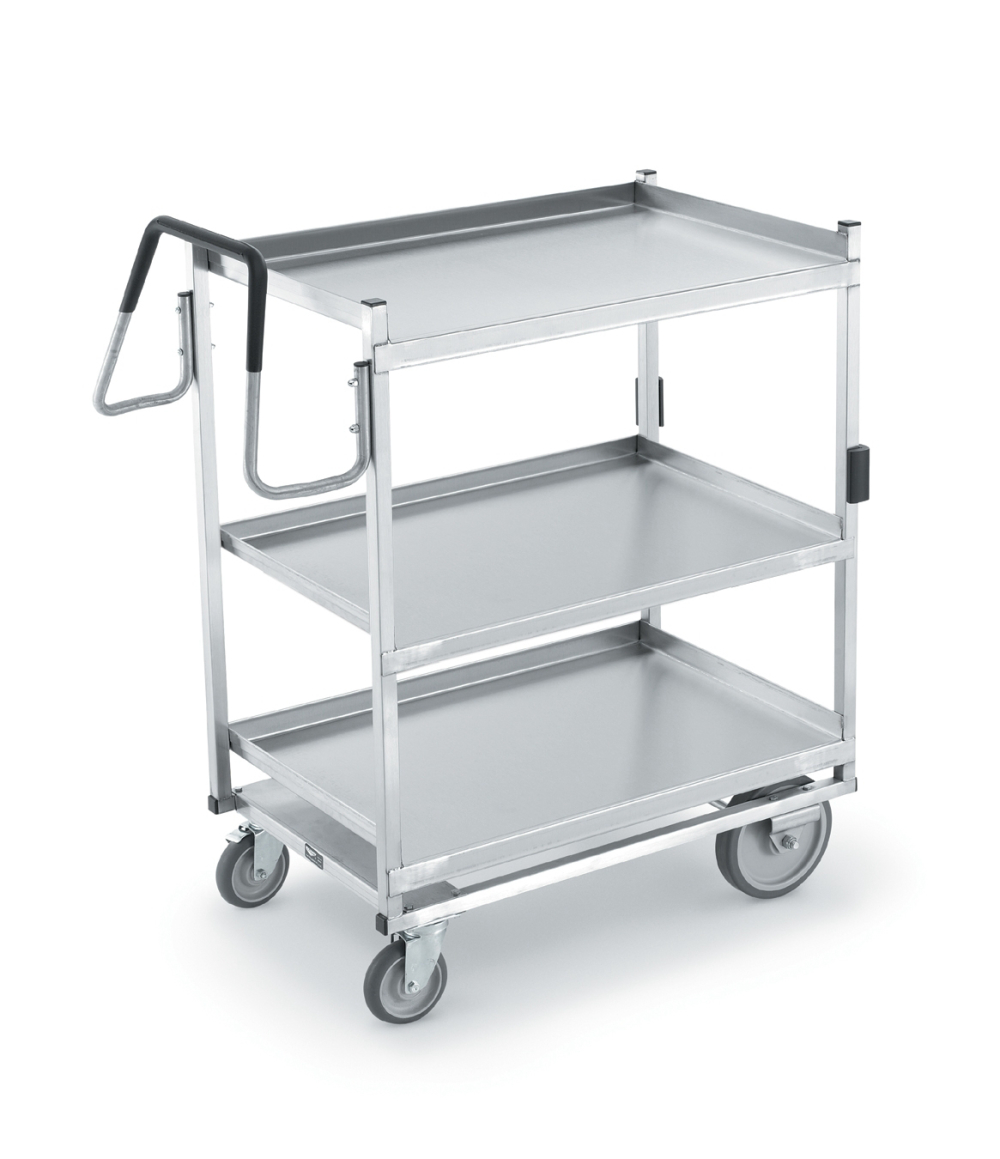Vollrath Standard Heavy-duty Stainless Steel 3 Shelf Cart, 39 X 20 X 44 1/2 Inch