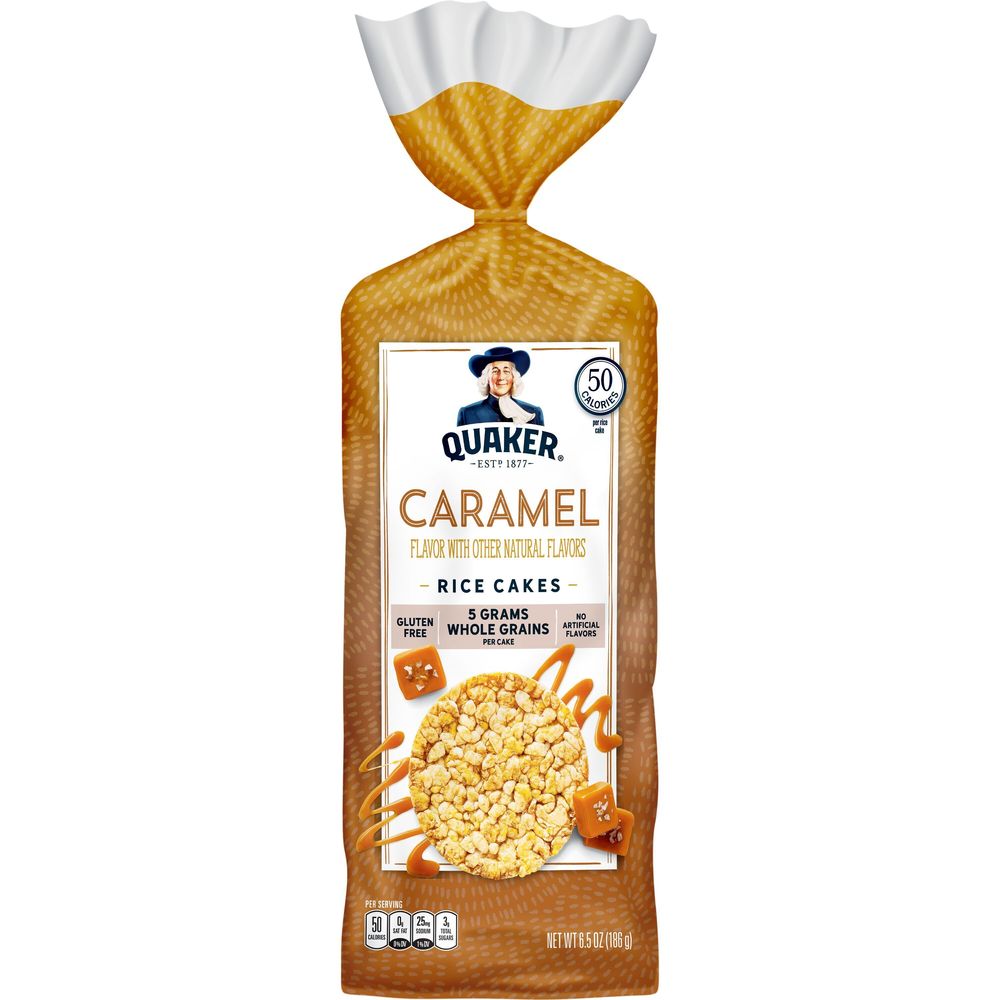 Quaker Caramel Rice Cakes, 6.5 Ounce -- 12 Per Case
