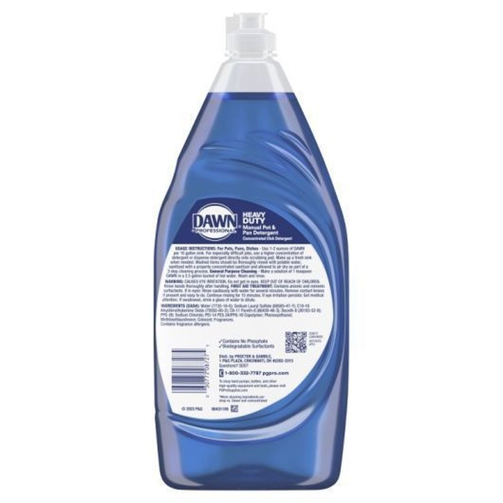 Dawn Professional Heavy Duty Manual Pot And Pan Dish Soap Detergent, 38 Ounce -- 8 Per Case