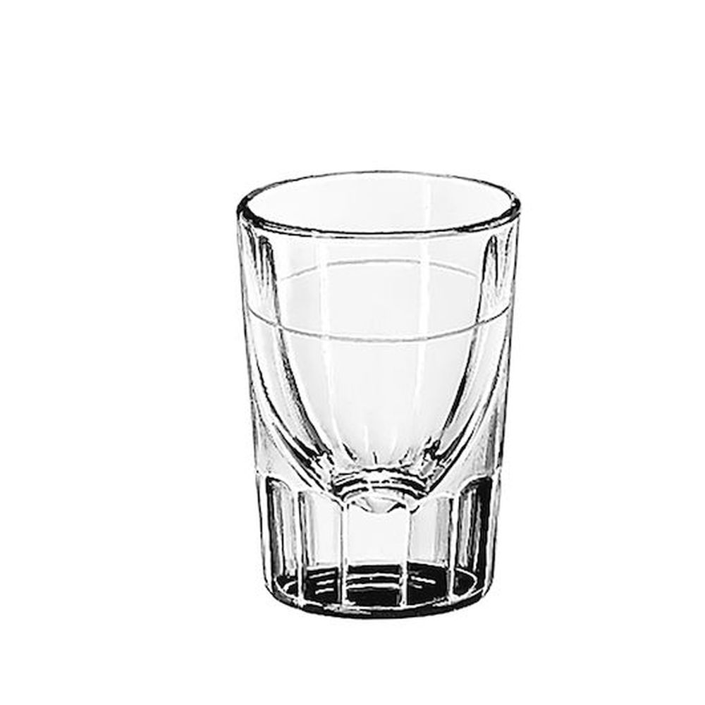 Libbey 5127/s0710 1.5 Ounce Fluted Lined Whiskey Glass, 48 Count