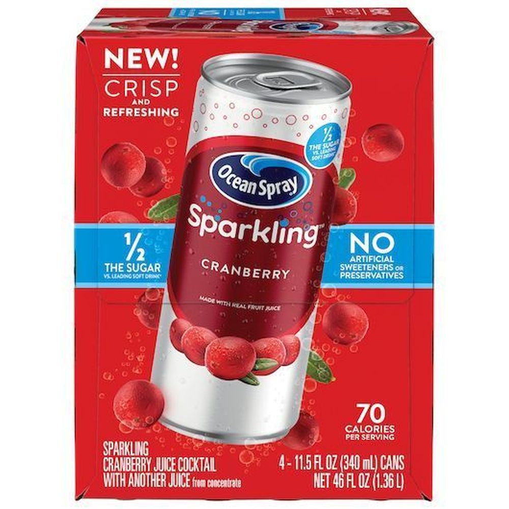 Ocean Spray Sparkling Cranberry Juice, 11.5 Fluid Ounce -- 24 Per Case