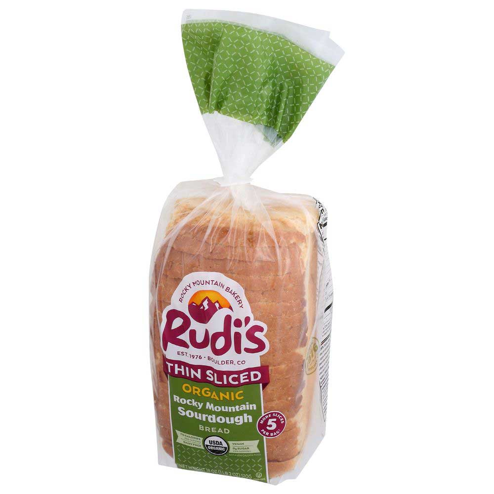 Rudi's Organic Thin Sliced Rocky Mountain Sourdough Bread, 18 Ounce -- 8 Per Case