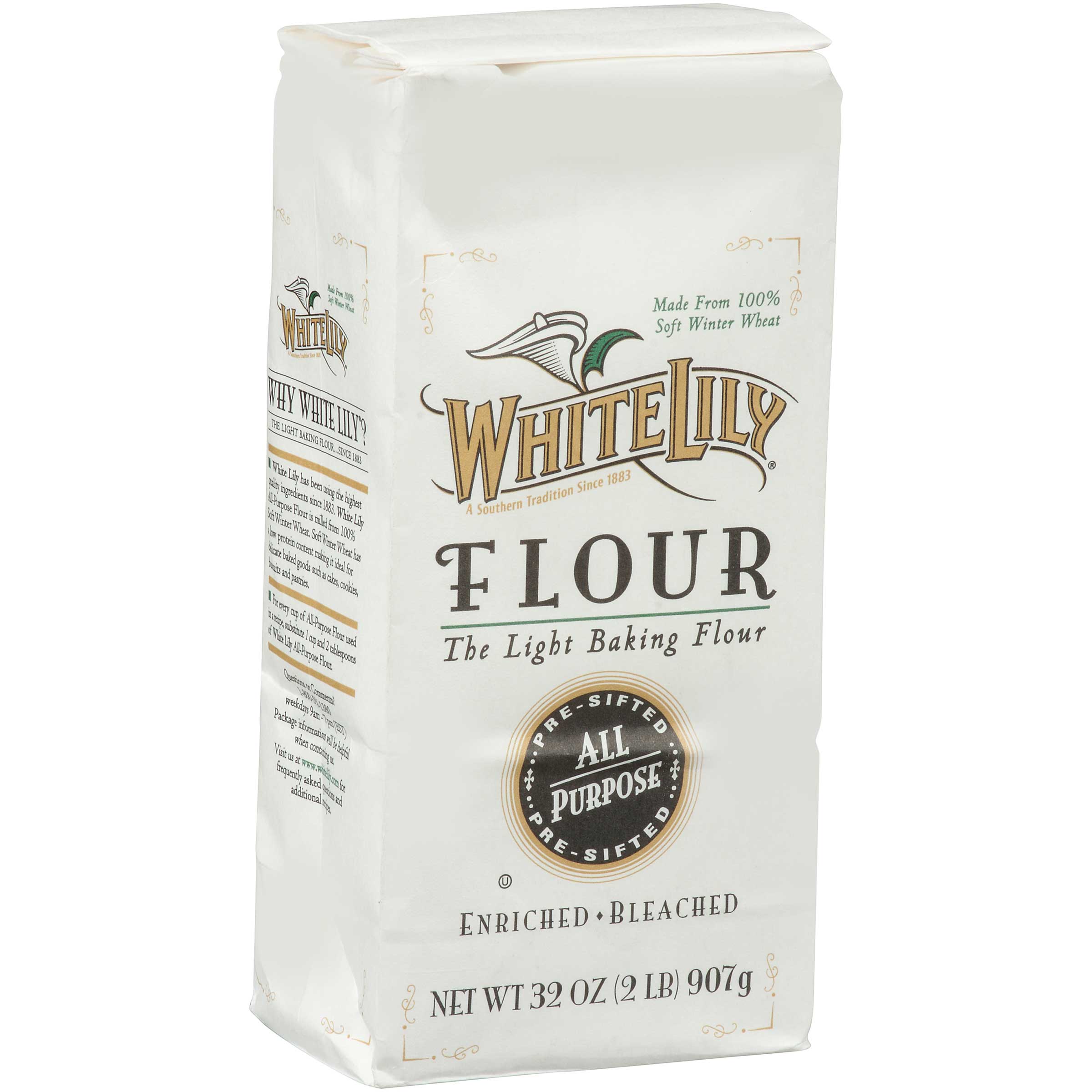 White Lily All Purpose Flour, 32 Ounce -- 12 per case.
