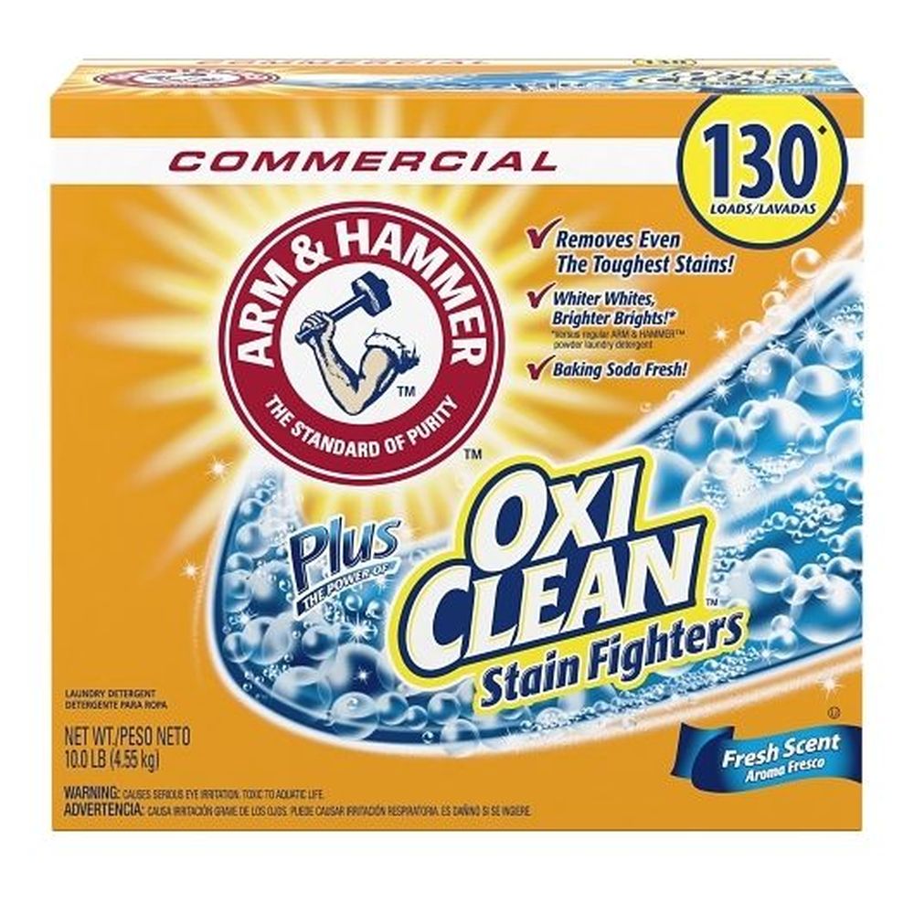 Arm & Hammer Plus Oxiclean Fresh Scent Powder Laundry Detergent, 130 Liter -- 3 Per Case