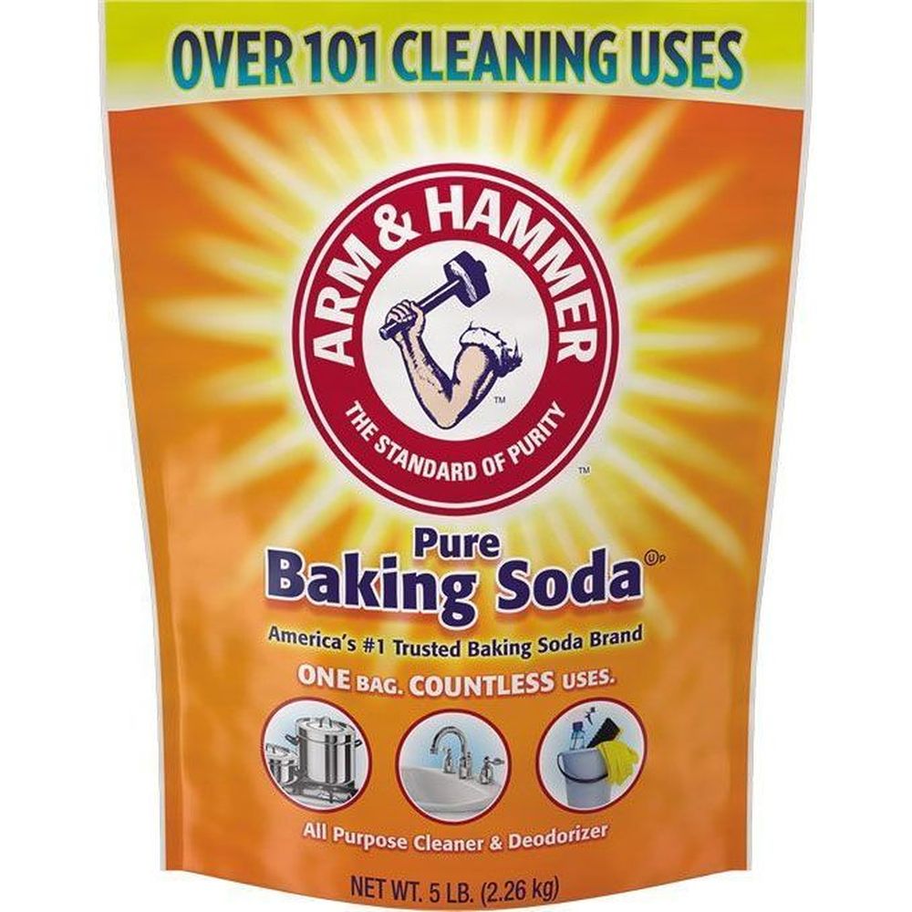 Arm & Hammer Baking Soda, 5 Pound Resealable Pouch -- 4 Per Case