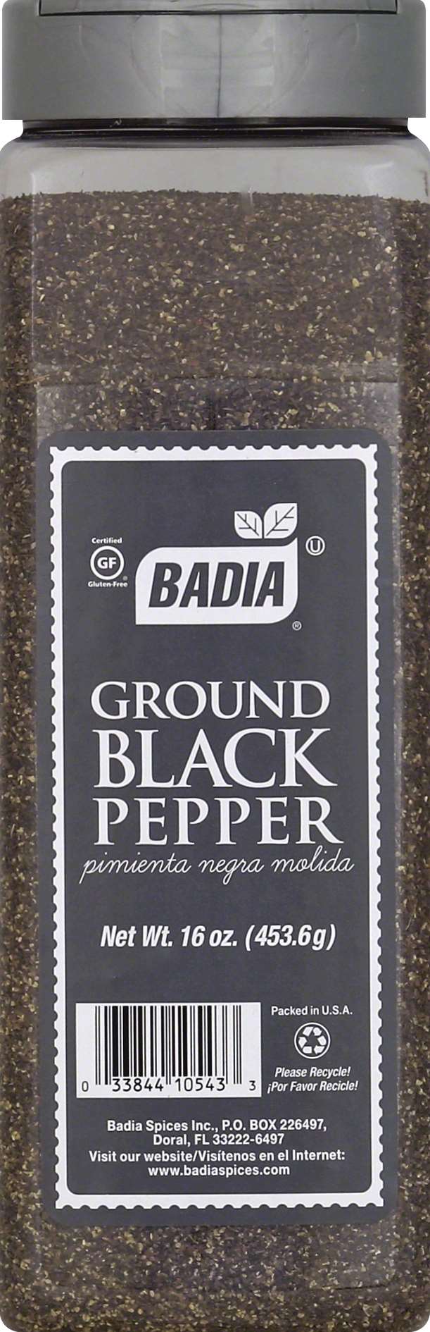 Badia Ground Black Pepper, 16 Ounce Bottle -- 6 Per Case