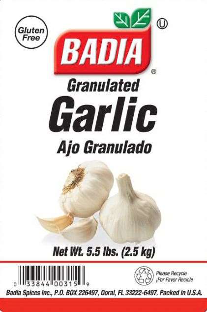Badia Granulated Garlic, 5.5 Pound -- 4 Per Case