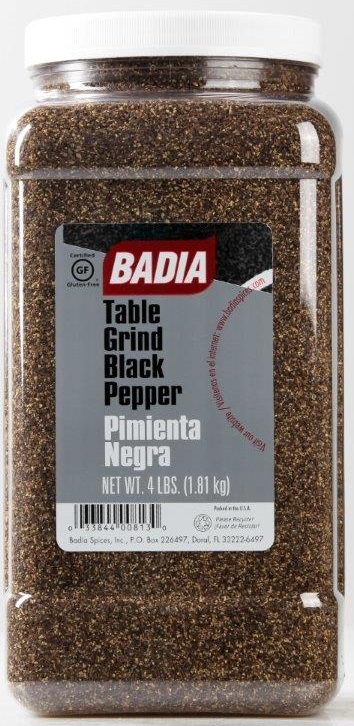 Badia Black Ground Pepper, 4 Pound -- 4 per case