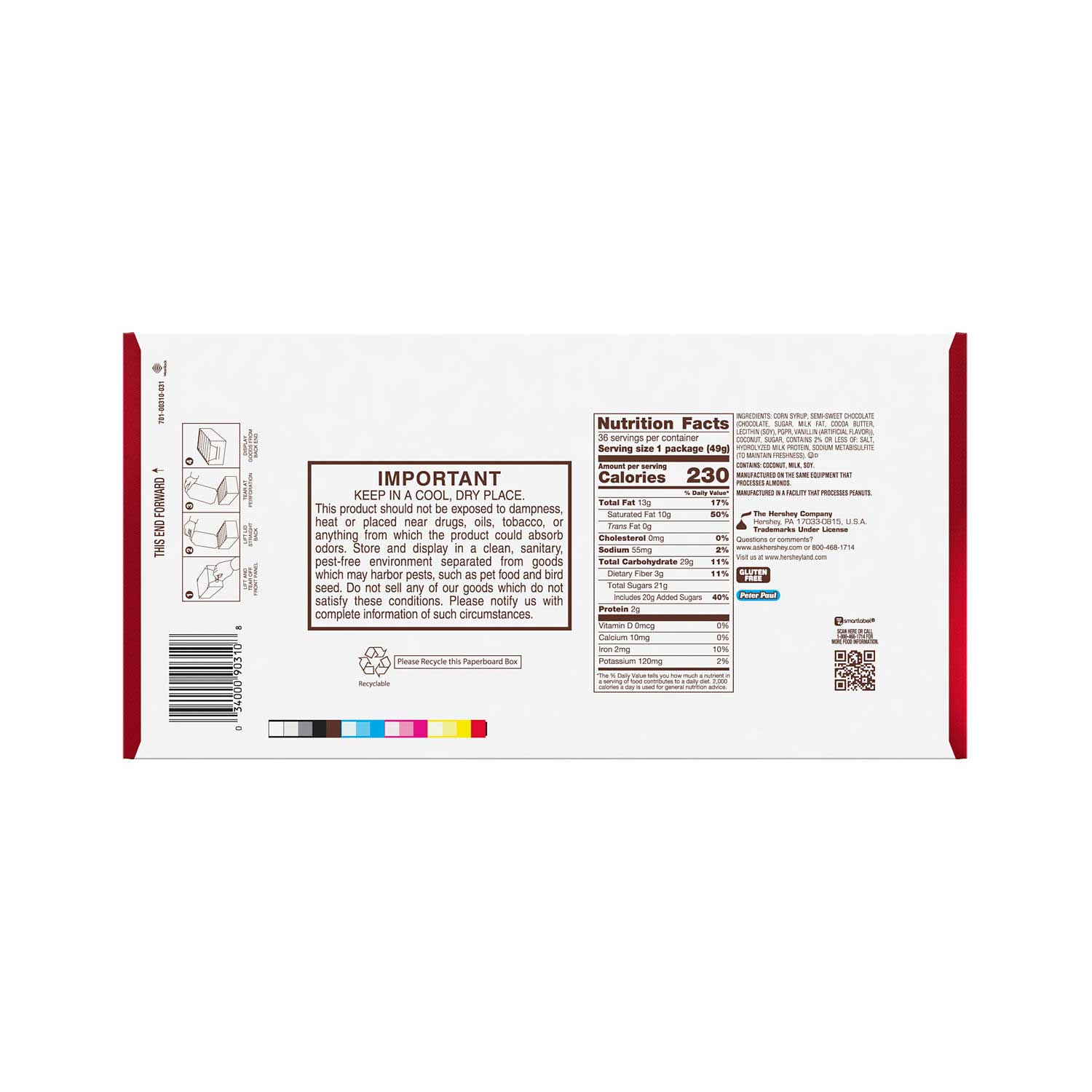 Mounds Dark Chocolate And Coconut Candy Bar, 1.75 Ounce -- 432 Per Case