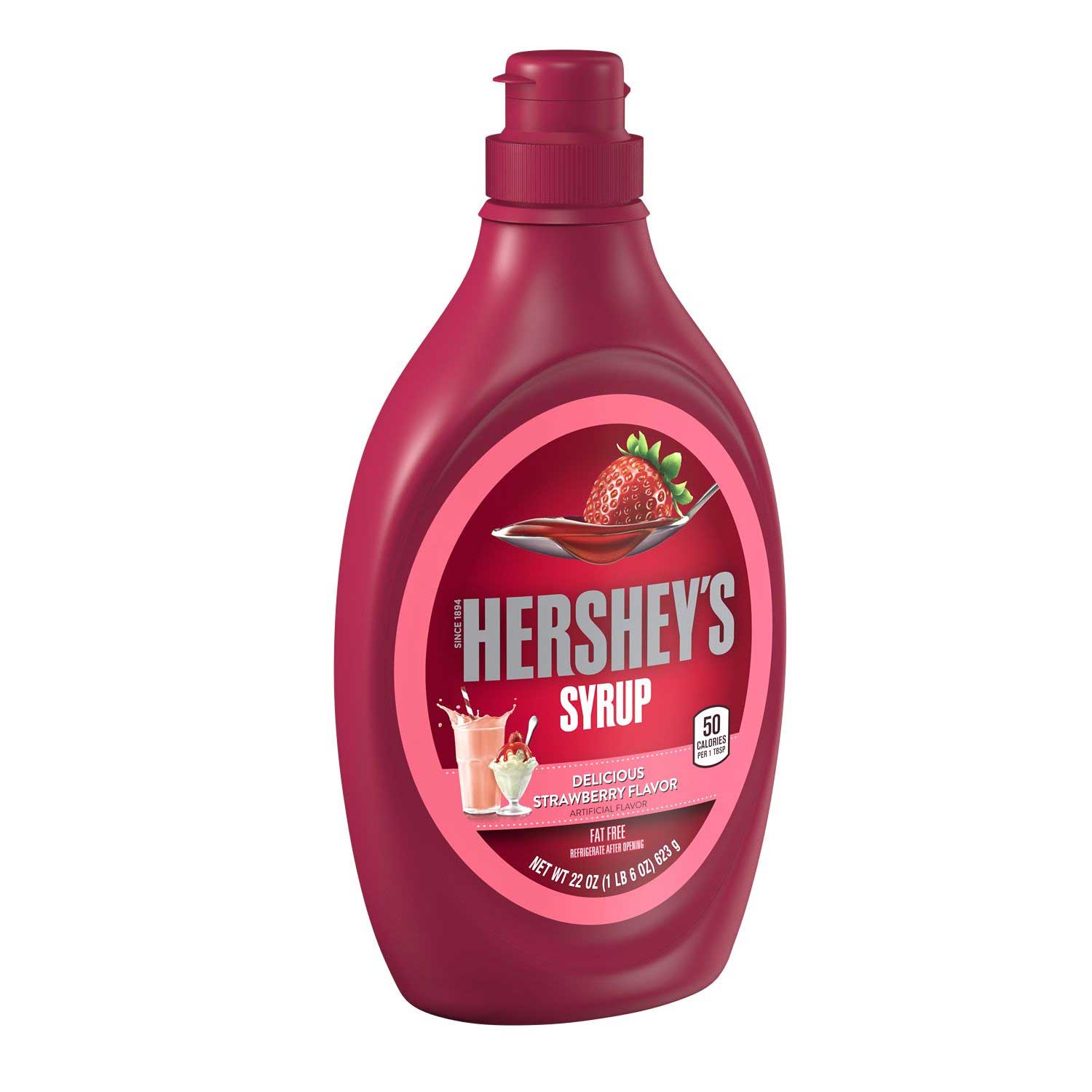 Hershey's Strawberry Flavored Syrup, 22 Ounce Bottle -- 12 per case