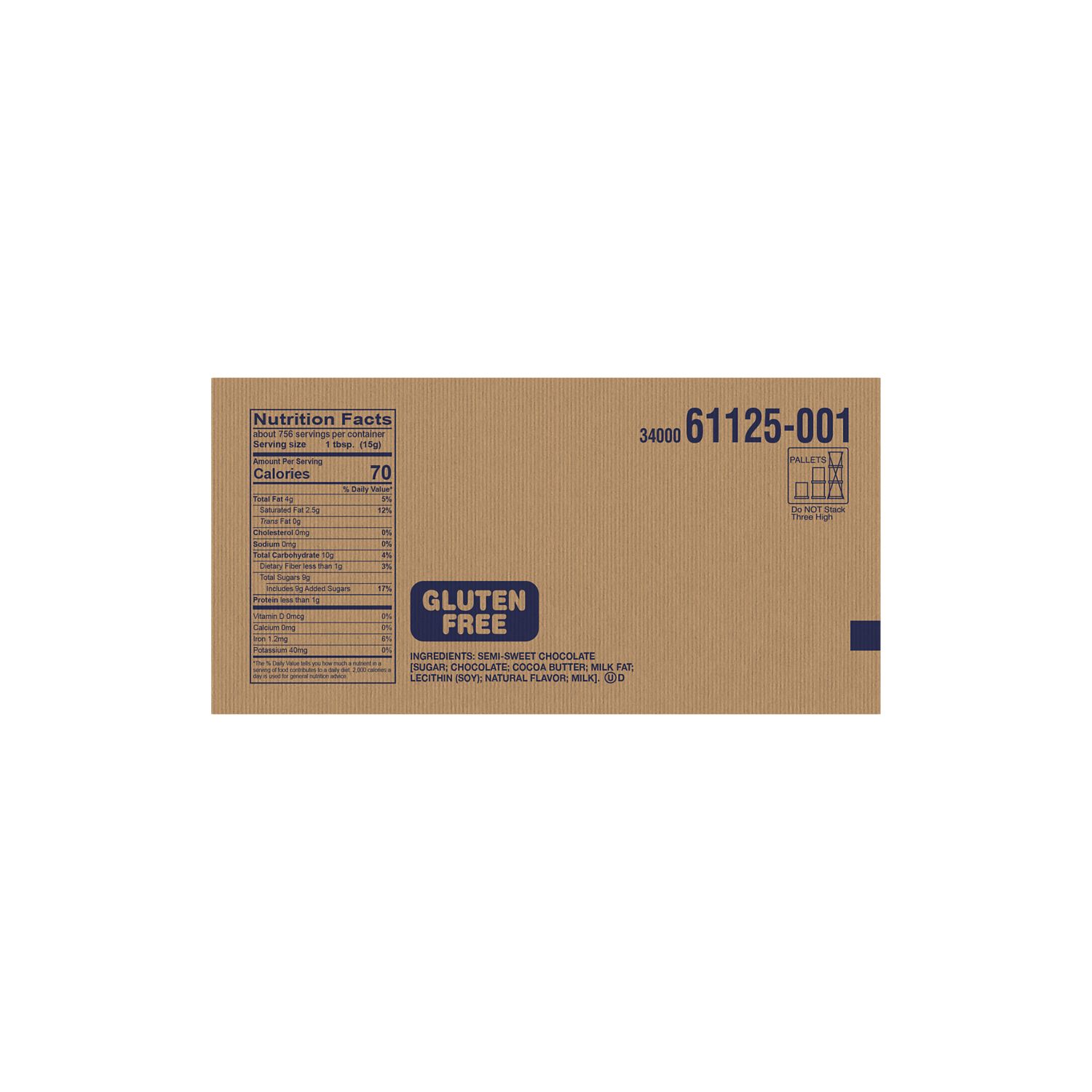 Hershey's Semi Sweet Chocolate Chips, 25 Pound