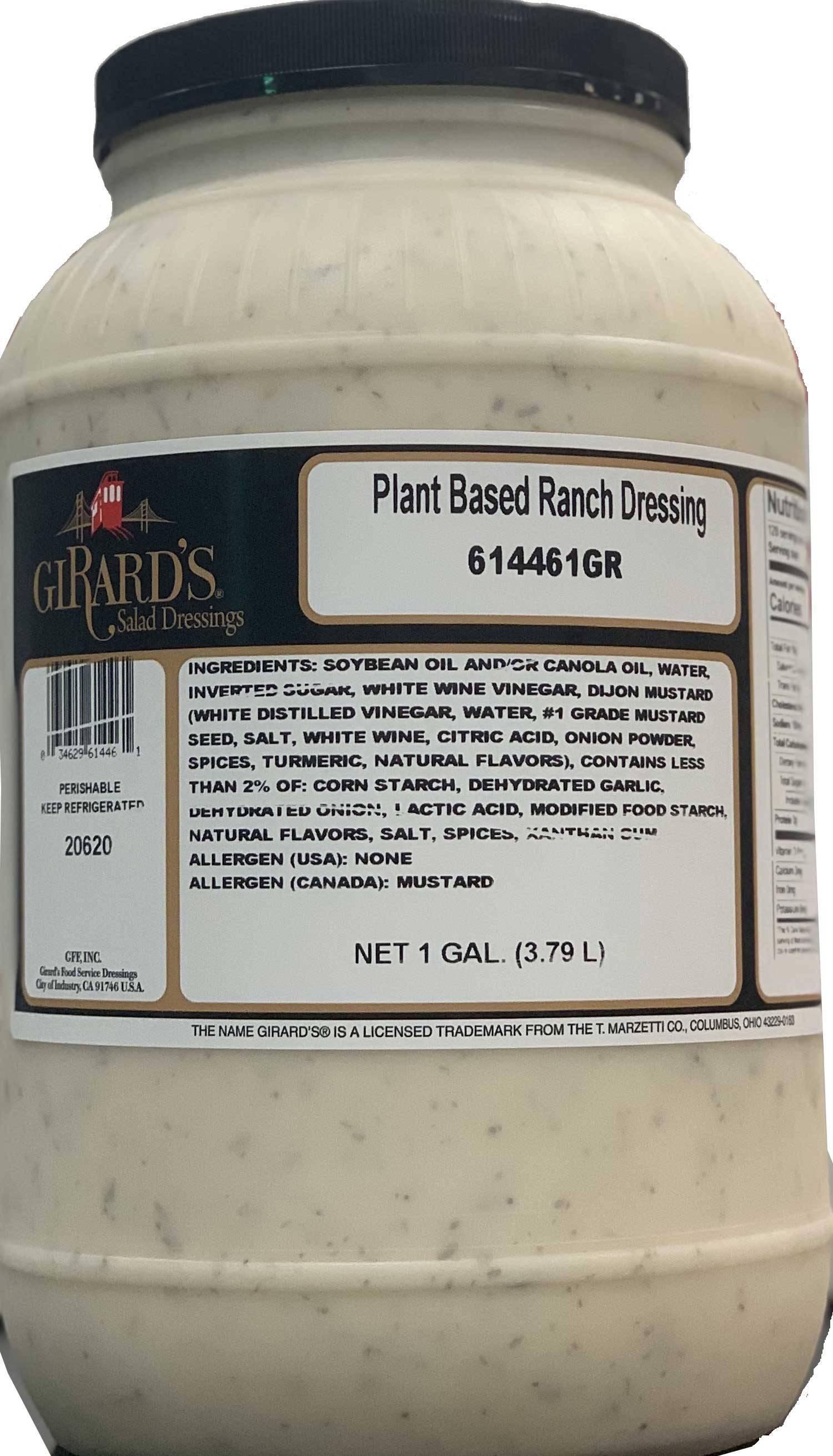 Girards Plant Based Ranch Dressing, 1 Gallon -- 2 per case
